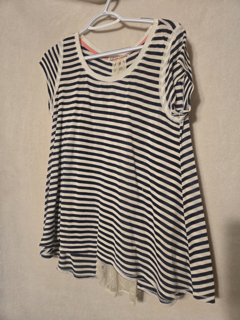 Striped Navy & Cream Short Sleeve Tee
